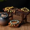 Ancient Golden Sand Colored Glaze Bracelet Two Ends