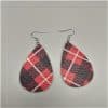 Duplex Printing Drop-shaped Leather Earrings