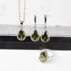 Drop-shaped Zircon Non-fading Ornament Three-piece Set