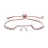 Bow Micro Inlaid Zircon Adjustable Beads Bracelet