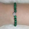 Natural Stone Healing Stone Beaded Bracelet Stainless Steel