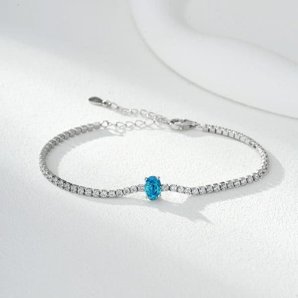 Women's S925 Sterling Silver Diamond Inlaid Zircon Bracelet