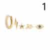 Women's Fashion Irregular Geometric Diamond Earrings Set