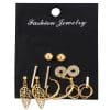 Set Of 9 Pairs Of Earrings With Zircon