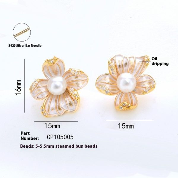French Drip Begonia Online Influencer Earrings Natural