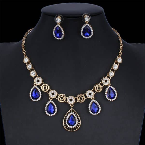 Women's Jewelry Set Bridal Necklace Earrings Wedding Two-piece Banquet Accessories