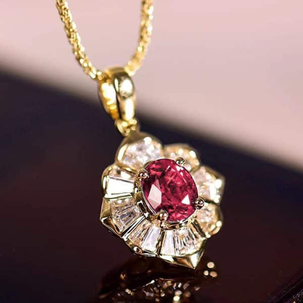 Inlaid Zircon Indian Style Necklace Female Geometric