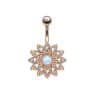 5-piece Set Of Stainless Steel Zircon Diamond-studded Belly Button Ring