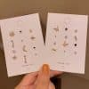 S925 Silver Needle Moon Week Small Earring Set Combination