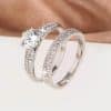 Affordable Luxury Copper Zircon Hollow Ring