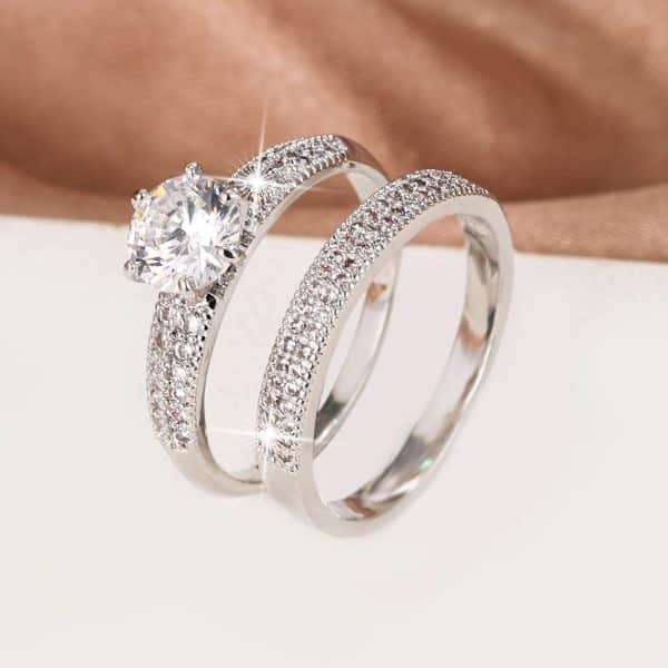 Affordable Luxury Copper Zircon Hollow Ring