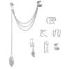 No Pierced Ear Clip Set Creative Simple Alloy
