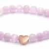 Natural Stone Healing Stone Beaded Bracelet Stainless Steel