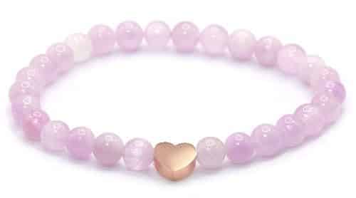 Natural Stone Healing Stone Beaded Bracelet Stainless Steel
