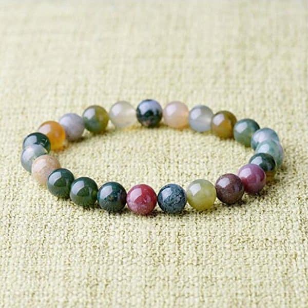 8mm Natural Agate Bracelet String Beads