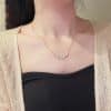 Simple Exquisite Petal Zircon Women's Necklace