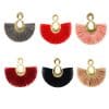 Water Drop Fan-shaped Tassel Earrings