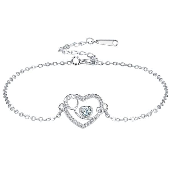 European And American Cat Footprints Bracelet High Sense Female Diamond Heart Bracelet Ladies