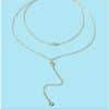 Female Versatile Metal Chain Long Holiday Necklace