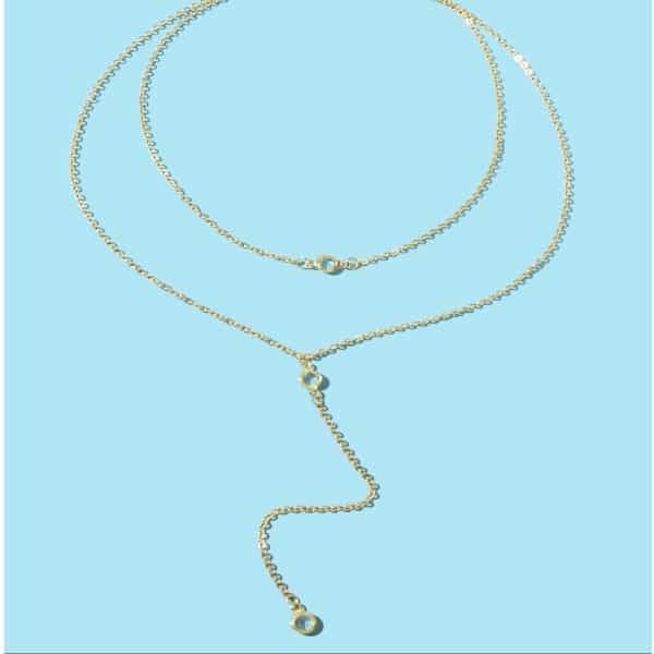 Female Versatile Metal Chain Long Holiday Necklace