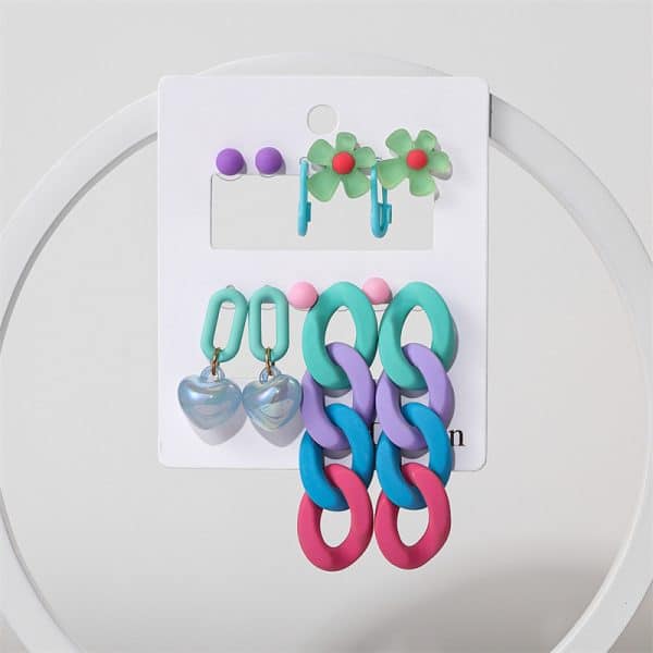 Women's Acrylic Earrings Set
