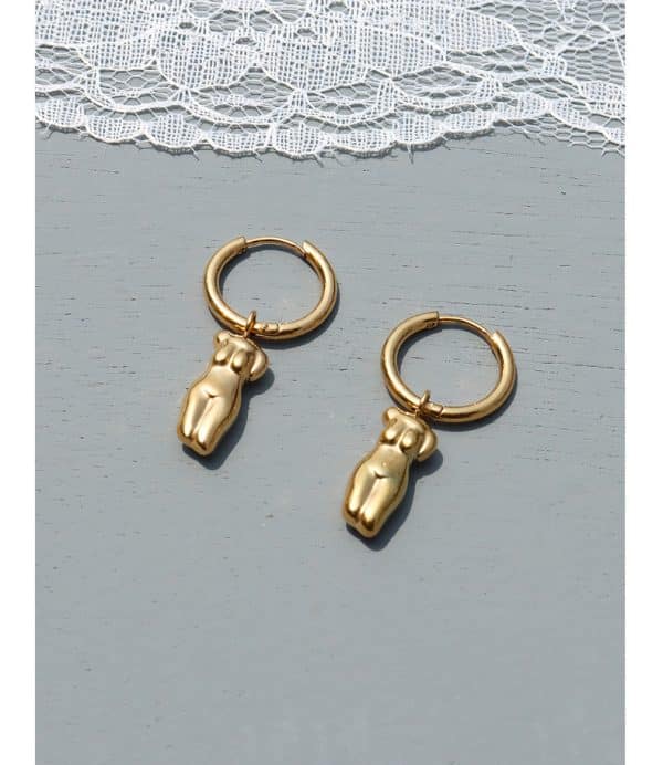 Body Art Side Face Heavy Circle Earrings