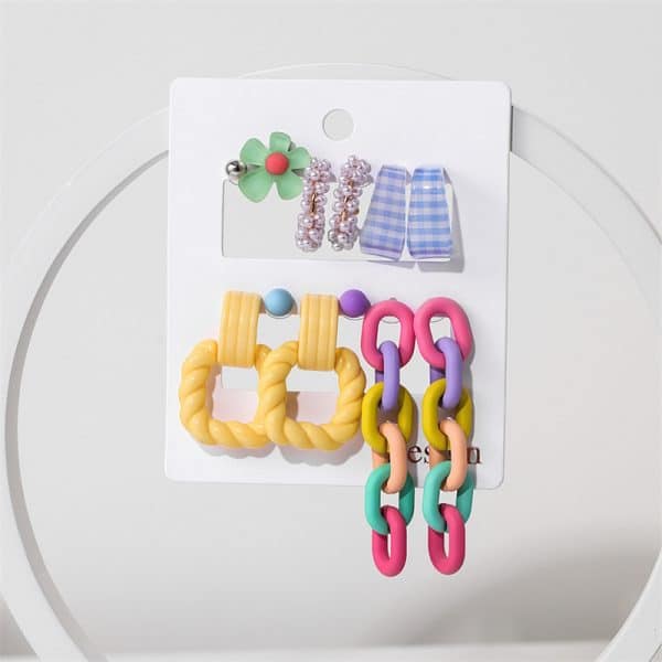 Women's Acrylic Earrings Set