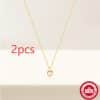 Simple S925 Loving Heart In Sterling Silver Personalized Three-dimensional Necklace