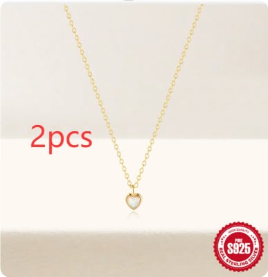 Simple S925 Loving Heart In Sterling Silver Personalized Three-dimensional Necklace