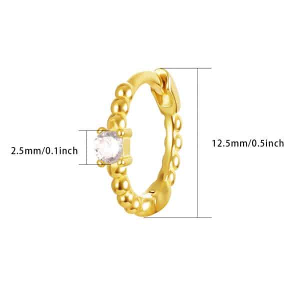 Women's Flower Inlaid Earrings And Buckle 4 Piece Set