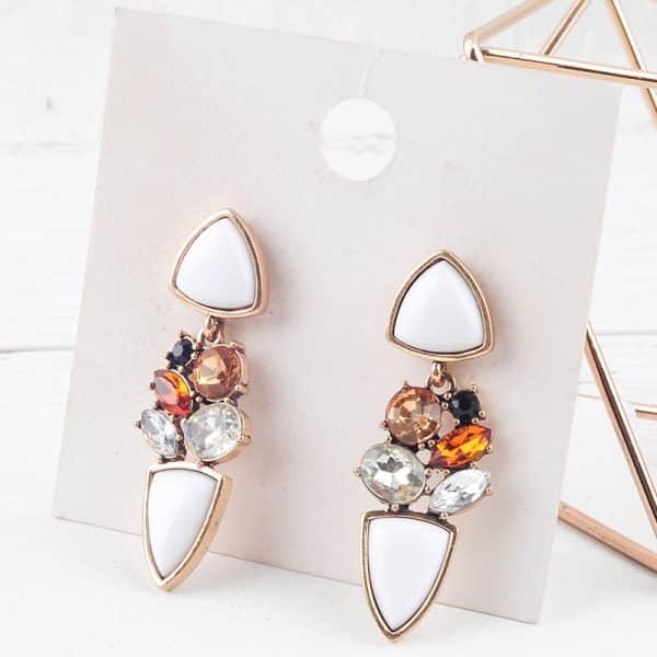 Water drop stud earrings