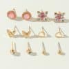 Personality Geometric Love Earrings 6 Pairs Set