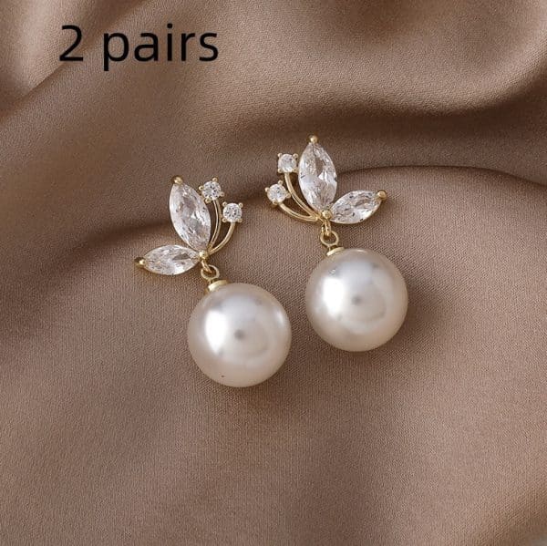 Stylish Micro-set Zircon Butterfly Earrings