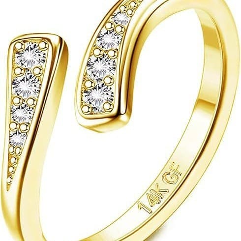 Copper Plating 14K Thick Gold Fashion Ring