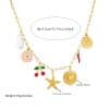 Sun Cherry Love Heart Multi-element Accessories Stainless Steel Necklace
