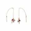 Versatile Sterling Silver Set Color Tassel Zircon Ear Wire Women