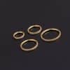 Pure Stainless Steel Split Ring Round Set Zircon Earrings