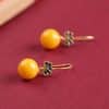Yellow Beeswax Autumn Simplicity Water Drop Earrings
