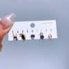 Zircon Earrings 5-piece Set