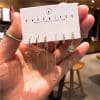 6-piece set of double stud earrings