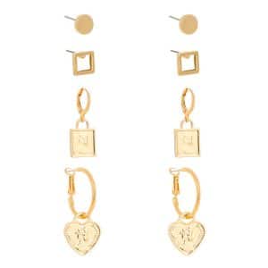 Metal Portrait Love Pendant Fashion Personality Combination Set Earrings