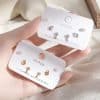 High-quality Earrings Set Small Trendy Cute Love Lock