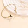 European And American Water Drop Ring Earrings Bangle Jewelry Suit