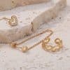 Irregular Chain Set Of Ins-style Love Ear Bone Clip Diamond Love Earrings Love Female Earrings