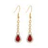 Gold Diamond Water Drop Stainless Steel Eardrop Women's
