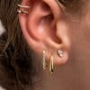 Inlaid Zircon Geometric Versatile Ladies Earring Set
