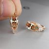 Drop Shaped Emerald Zircon Wedding Earrings