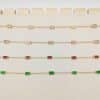 European And American Fashion Cool Colorful Rectangular Gem Bracelet