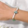 Women's Natural Imitation Sunstone Amethyst Bead Bracelet