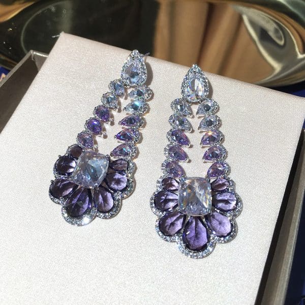 Water Drop Earrings With Exaggerated And Elegant Personality